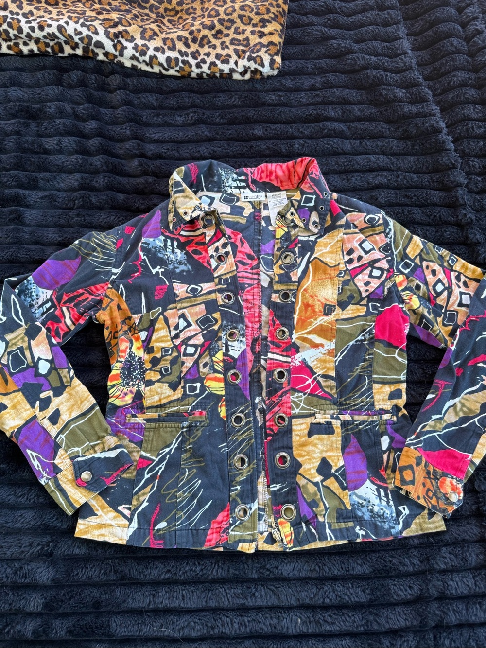 Printed Utility Jacket - Multicolor